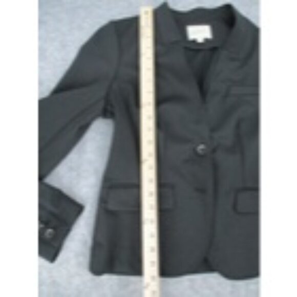 Ann Taylor Loft Black Blazer Jacket Womens Size Medium Business Casual Classic - Picture 3 of 16